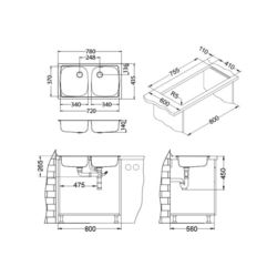 zlew stalowy 2K Basic 160 LEN